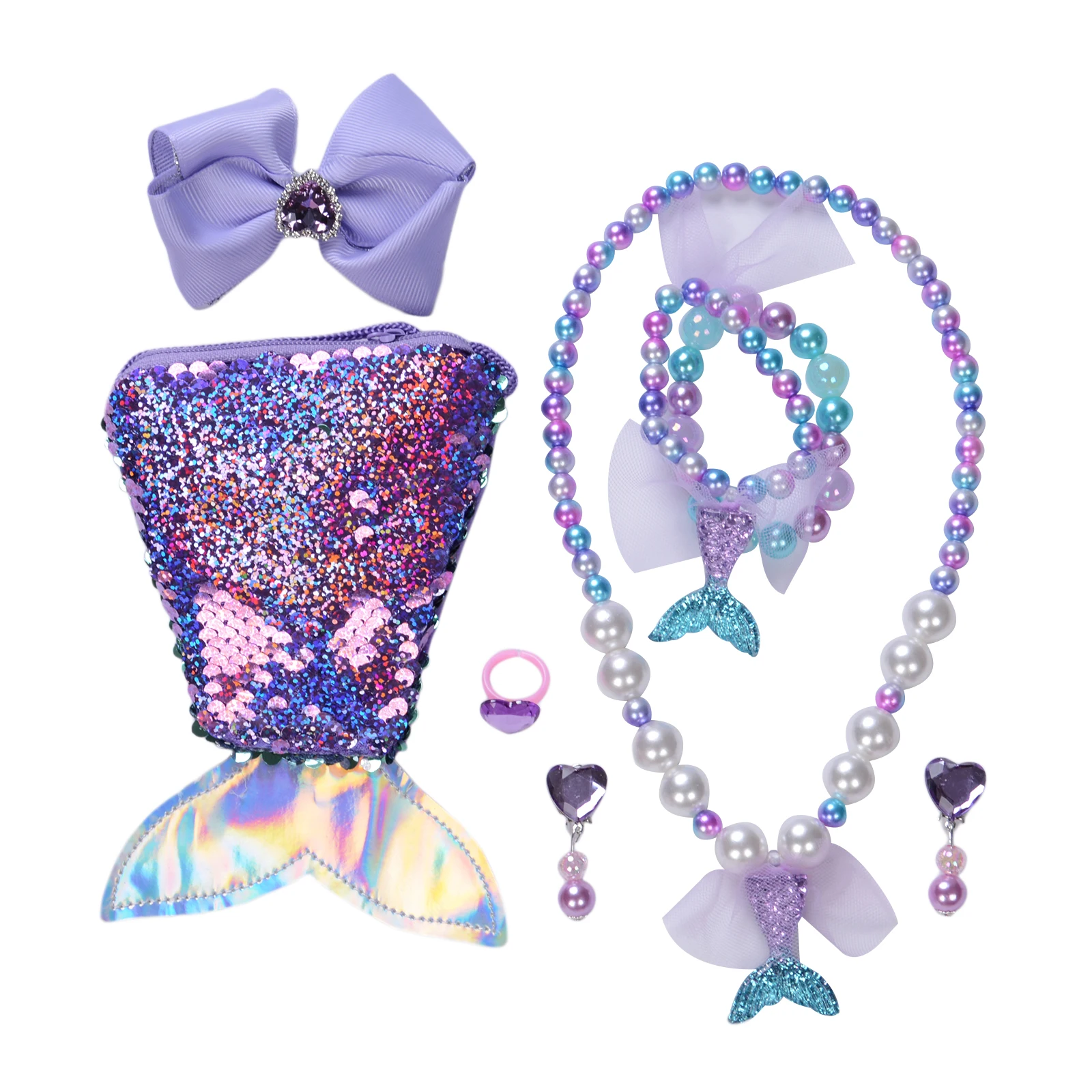 Украшение для косплея девочек комплект из 5 предметов фиолетовый кулон в виде