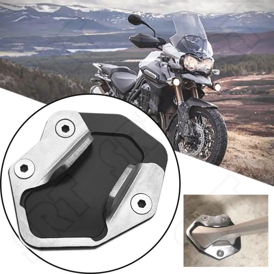 For triumph Tiger 800 XCA XR XRT XRX XCX XC 2015-2021 Motorcycle accessories Side parking Kickstand Support Plate Extension Pad