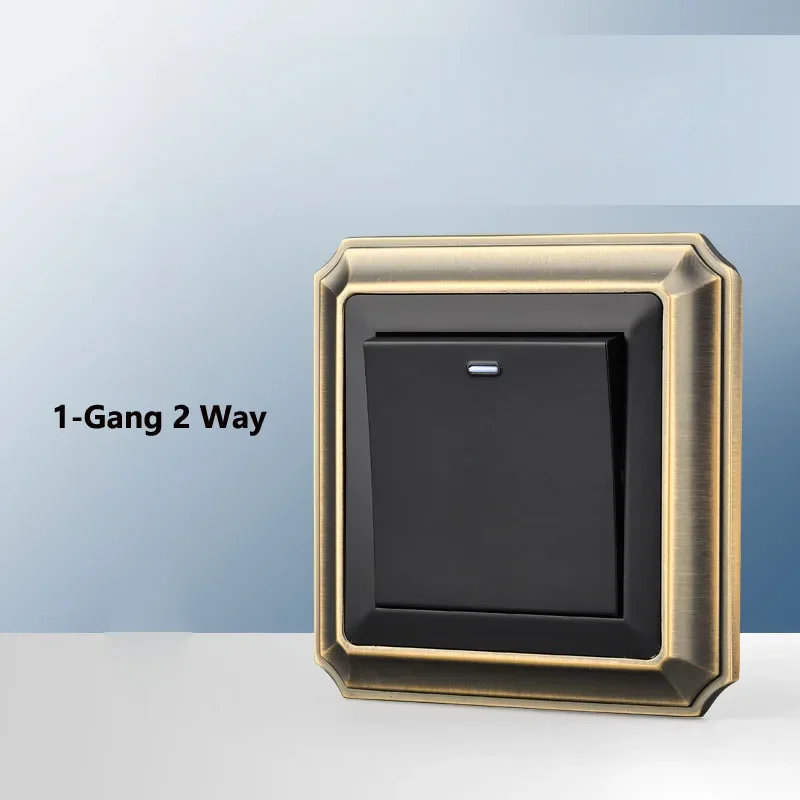 

Античный медный настенный переключатель 1-4 группы