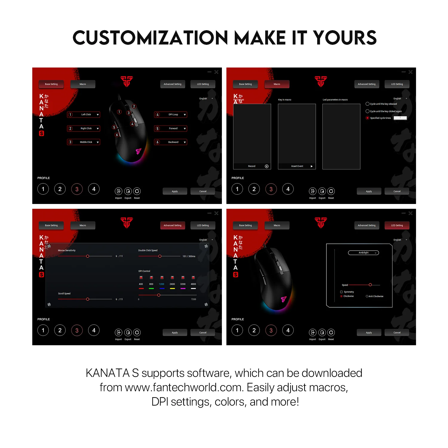 FANTECH KANATA S VX9S Wired Gaming Mouse 7200DPI HUANO 10M Switch 6 Macro Button Optical Mouse Mice for PC Laptop (art.: 3920ca677ca53) - 3920ca677ca53