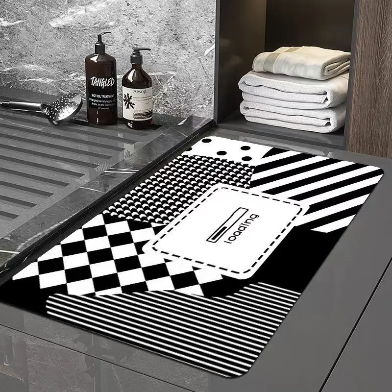 

Absorb Mat Feet Bath Mat Toilet Rug Non-slip Bathroom Rugs Area Rugs Carpet Doormat Floor Mat Absorbent Mats Foot Pad Rug
