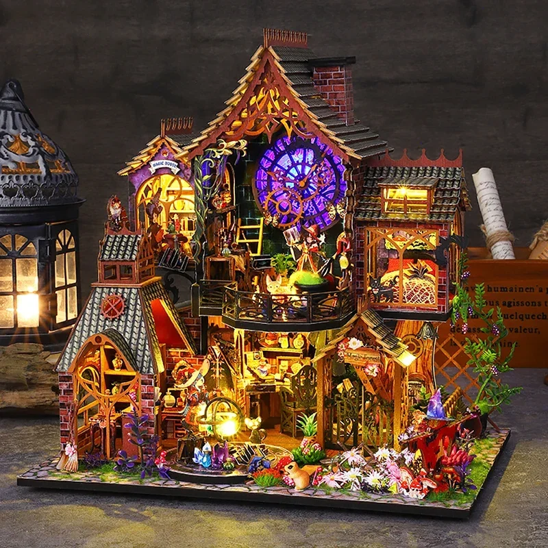 Деревянный миниатюрный кукольный домик сделай сам комплект для небольшого дома