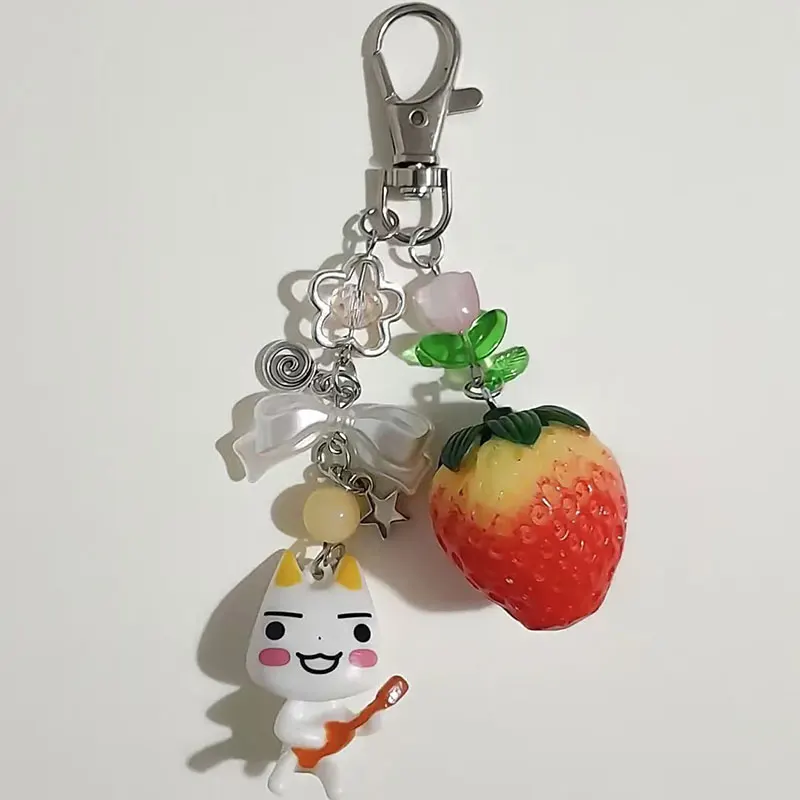 Фото Handmade toro  kuro y2k matching beaded keychain №5