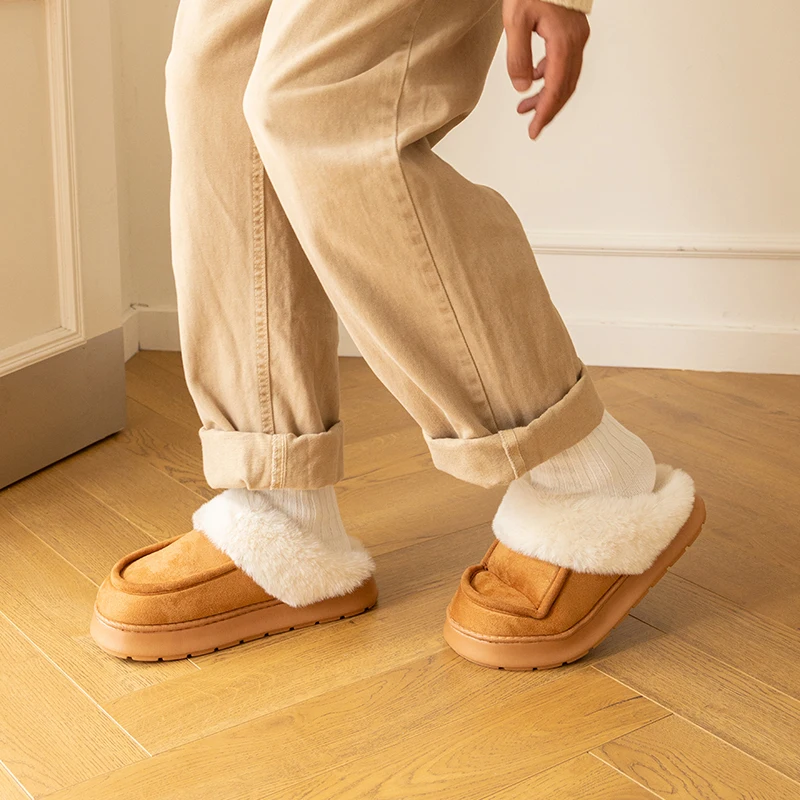 Comwarm нечеткие домашние тапочки для мужчин зимние плюшевые мягкие пушистые