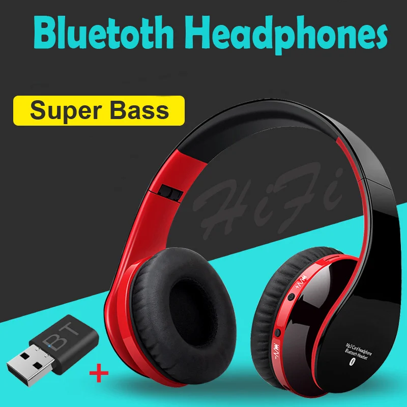 

FLOVEME TV Bluetooth Headphones HiFi bluetooth headset Deep Bass Wireless Headphone with Transmitter Stick For TV Computer Phone