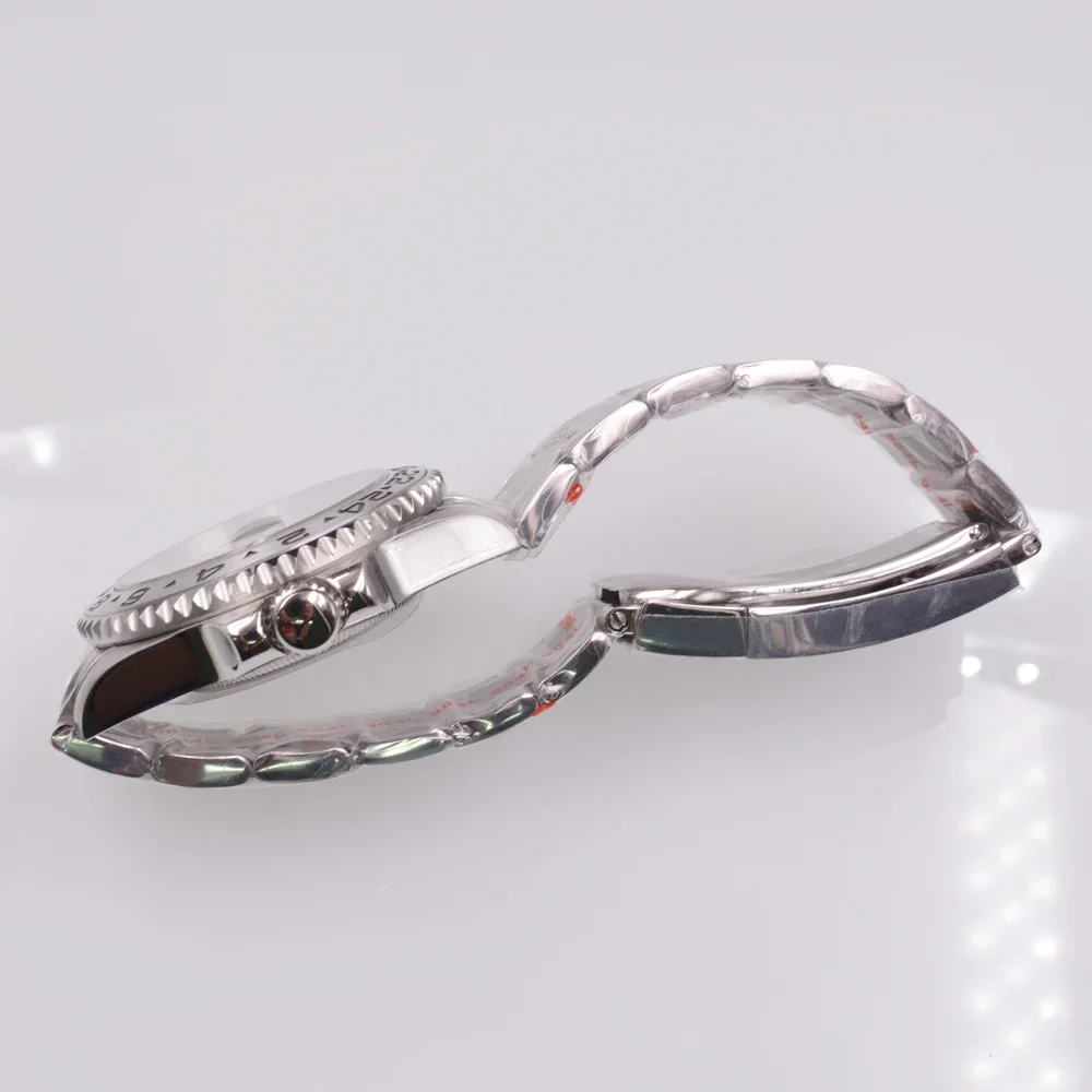 40 мм DEBERT NH34 /3804 GMT Многофункциональный белый циферблат светящийся нержавеющая