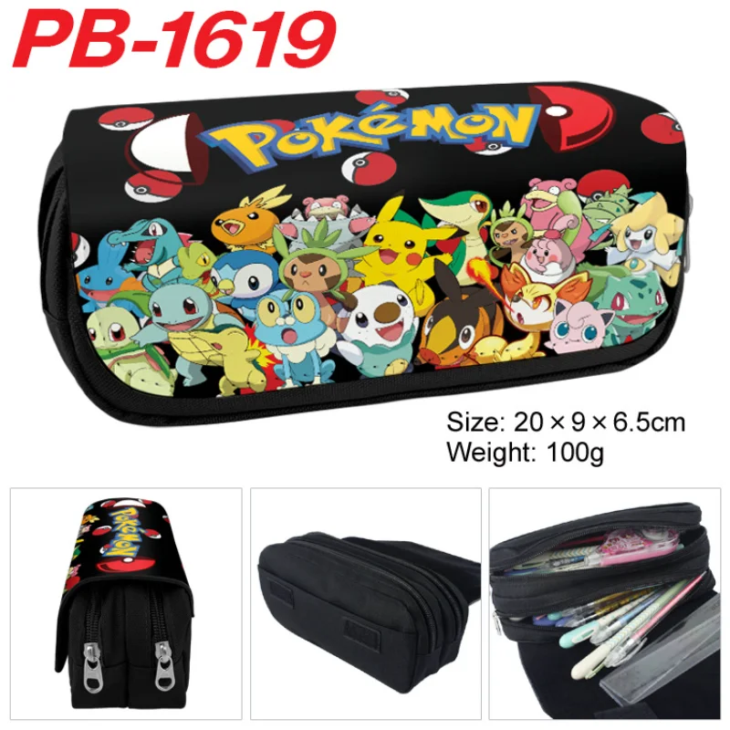 

Pokemon Go Pencill Case School Cartoon Pikachu Black Pen Bag School Supplies Stationery Schoolbag Birthday Party Gifts for Boys