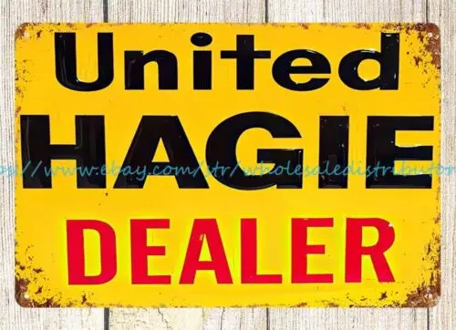 United Hagie сельскохозяйственная промышленность металлический жестяной знак