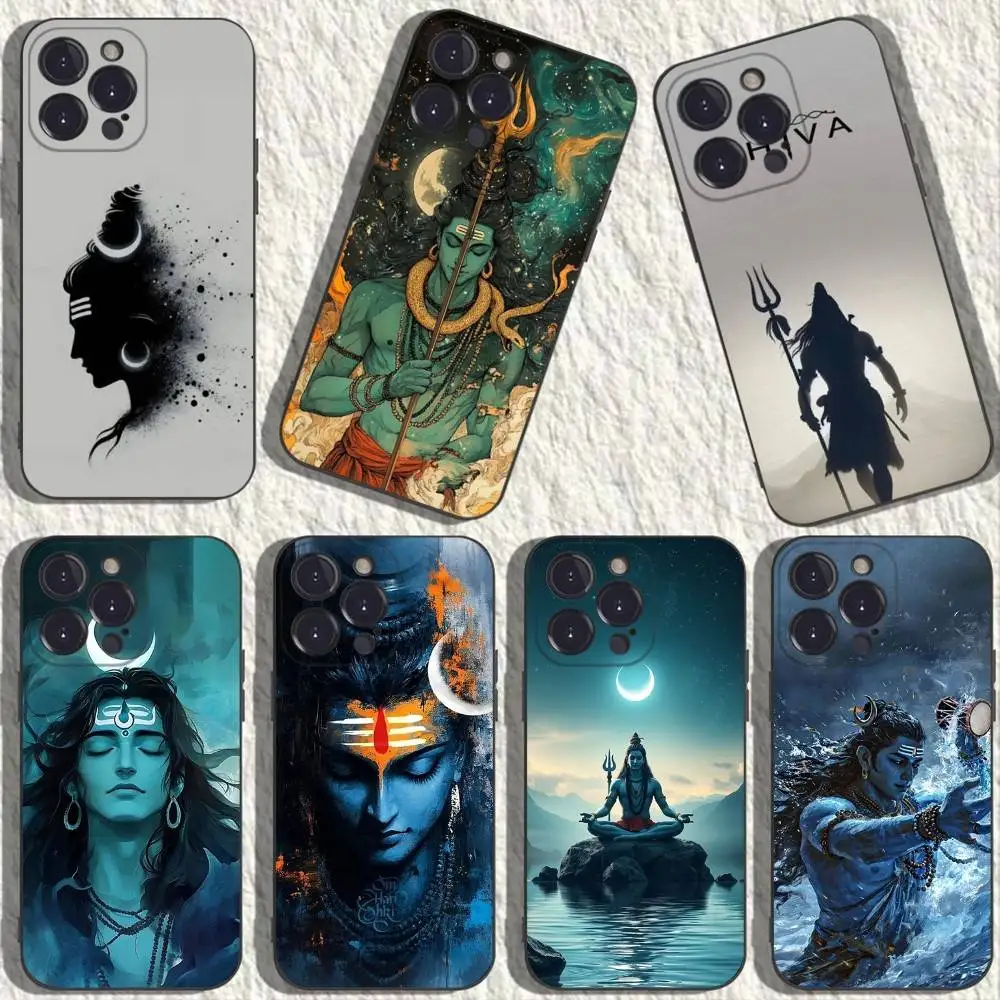 Фото Чехол для телефона Lord Shiva Mahadev Of India для iPhone 17,16,15,14,13,12,11,Plus,Pro Max,XS,XR,SE,Mini,8,мягкий силиконовый черный чехол №1