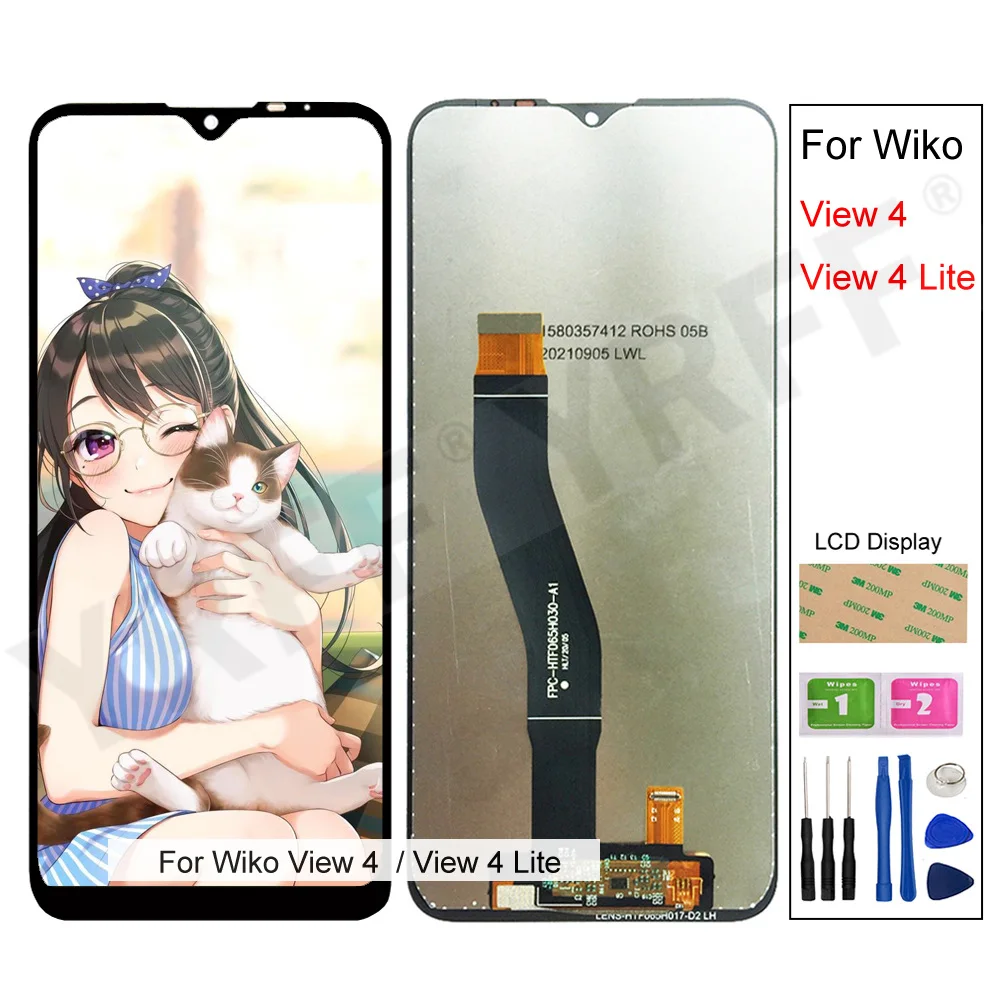 

For Wiko View 4 Lite LCD Display+Touch Screen Digitizer Assembly For Wiko View4 Original LCD Screens Replacement+Tools