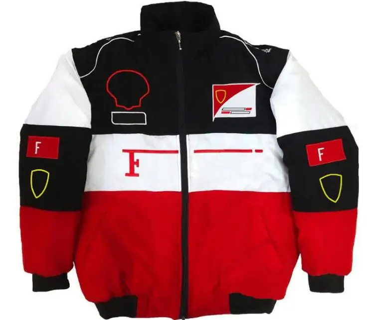 

2022 new F1 racing jacket full embroidered logo team cotton jacket