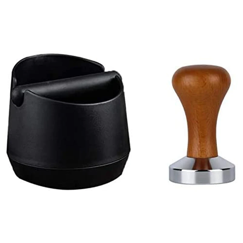 

Espresso Knock Box And Coffee Tamper For Easy Coffee Ground Disposal Coffee Set,Base Coffee Tamp Tool,Barista Tools
