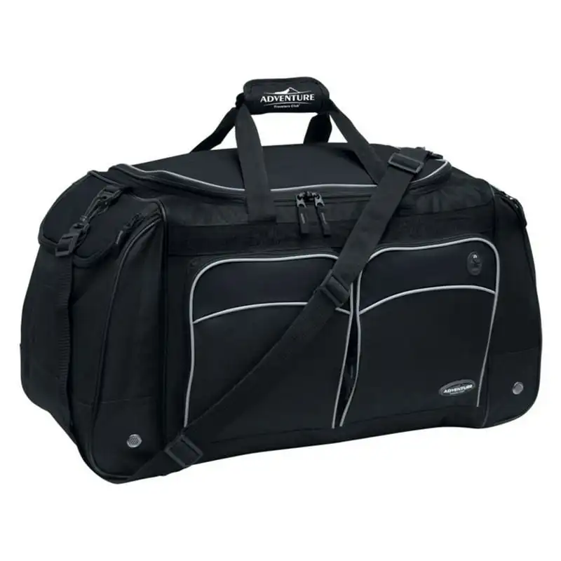 

Functional, Roomy, Stylish, Deluxe 28" Jumbo Multi-Pocket Black Travel Sport Duffel Bag - Perfect for Outdoor Adventures!