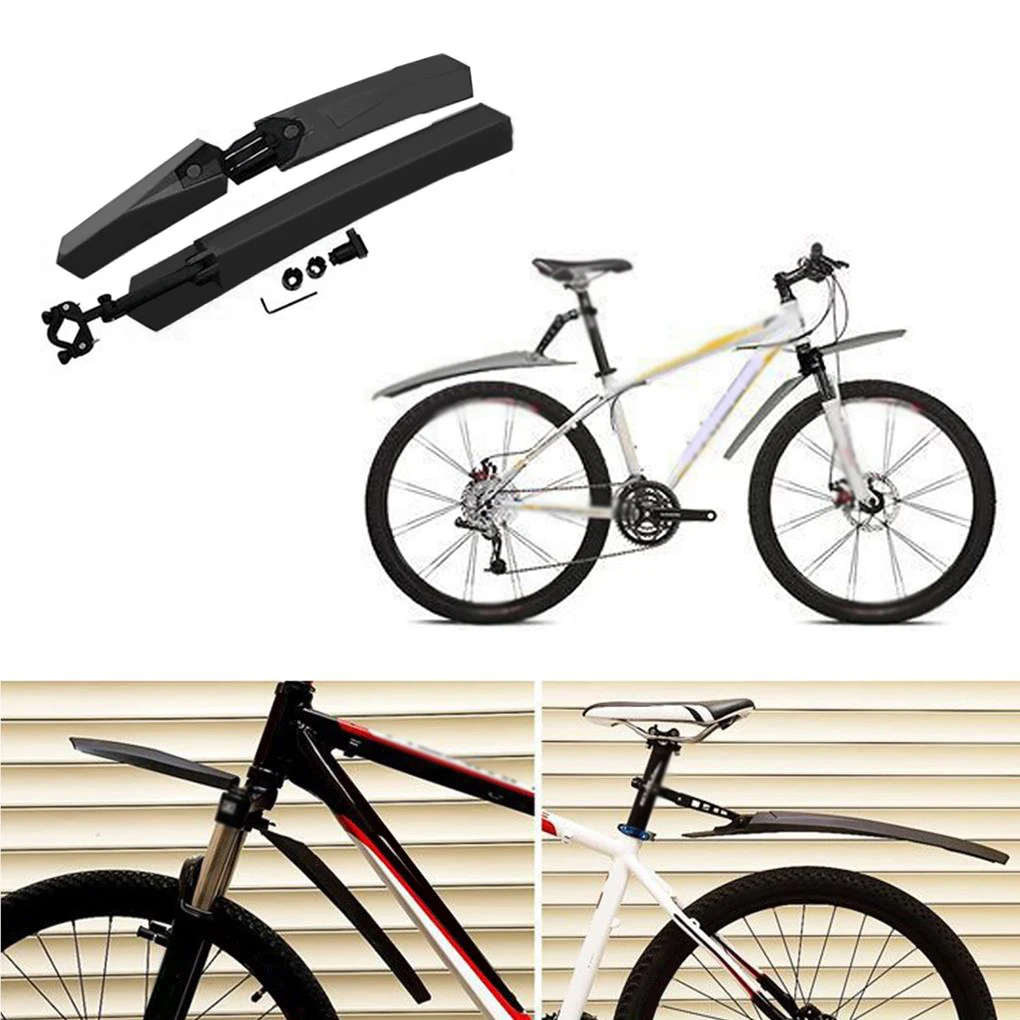 

Pack of 3 Bicycles Front Rear Fenders Plastic Mud Guard Replacement Cycling Anti-scratched Protector Accessory