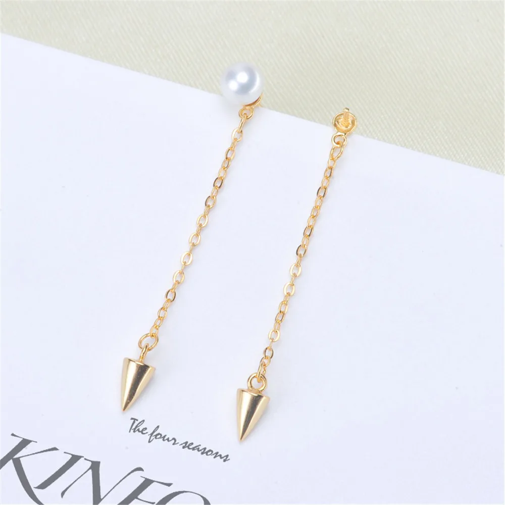 

18K Gold-Plating Pearl Beads Stud Earrings Setting Base Diy Jewelry Making Findings&Components