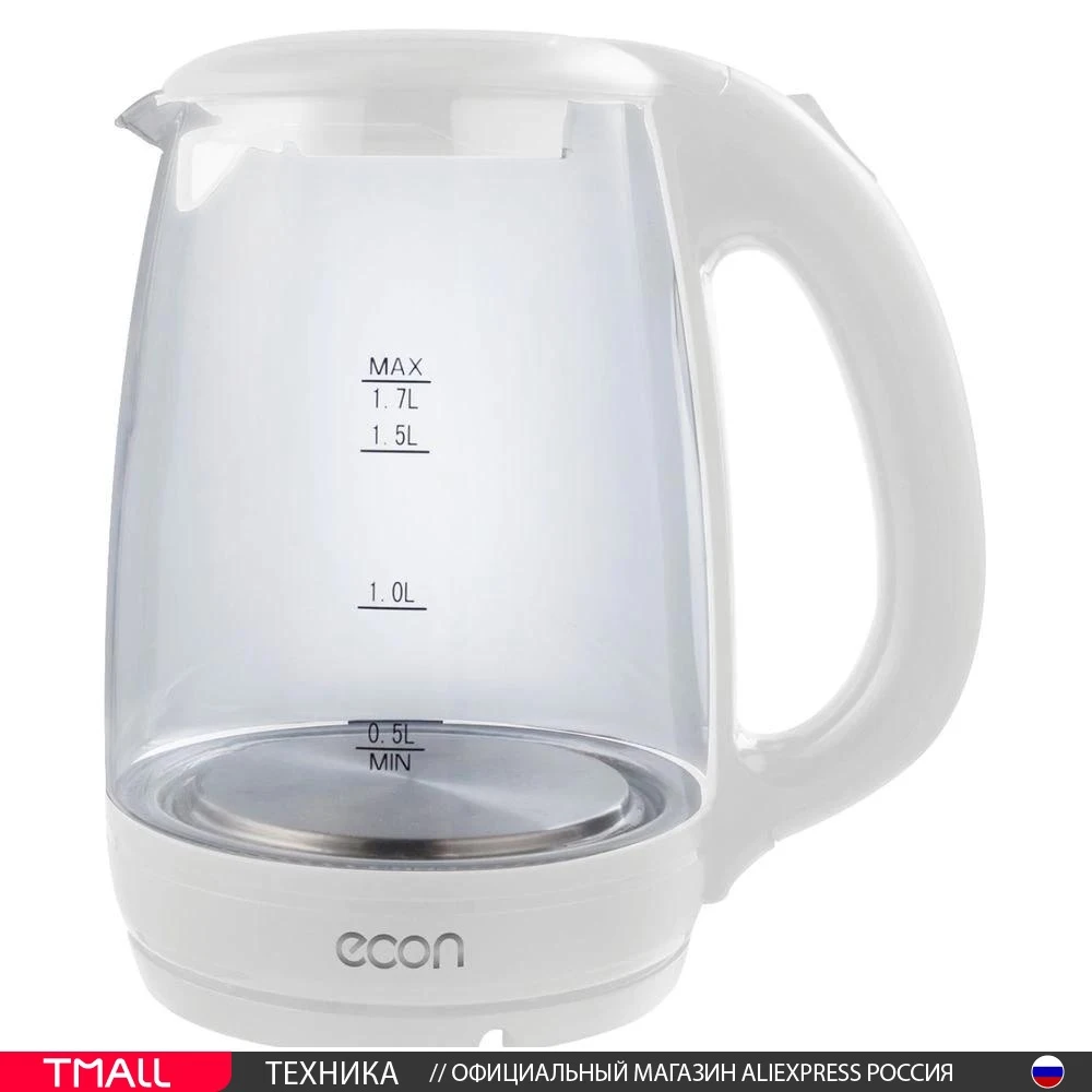 Электрический чайник ECON ECO-1741KE 1.7 л стеклянный с LED подсветкой |