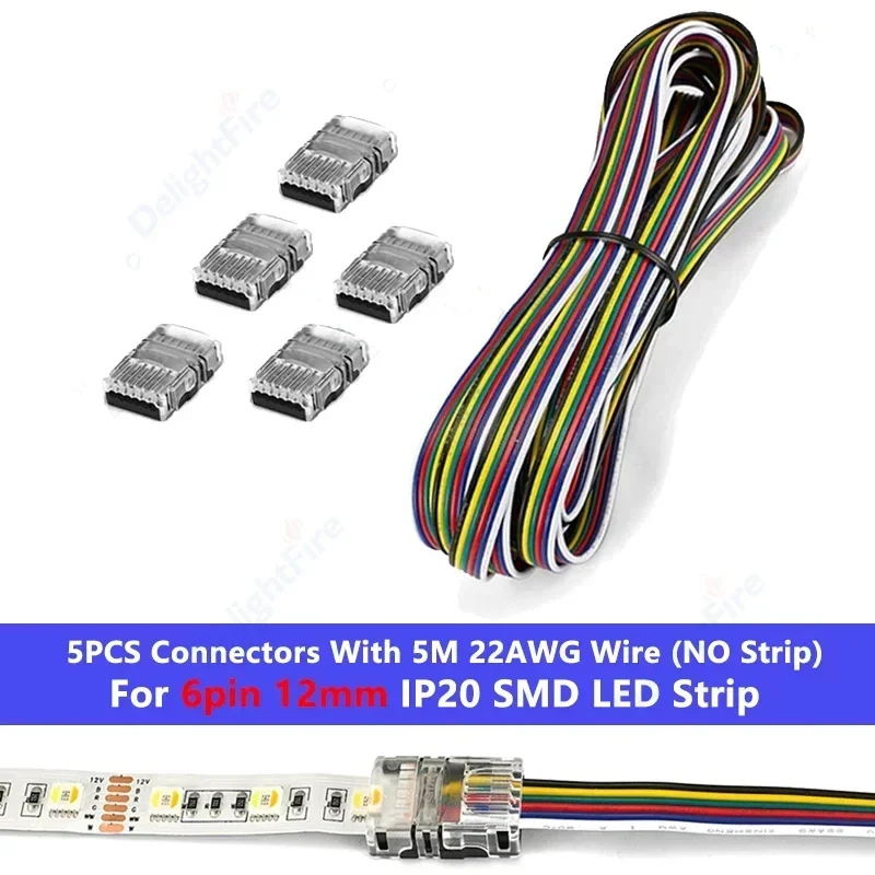 

2/3/4/5/6-контактный светодиодный клеммный провод с светодиодной лентой 8 10 12 мм для проводов, беспаечные разъемы для светодиодной ленты 5050 3528 SMD WS2812B RGB