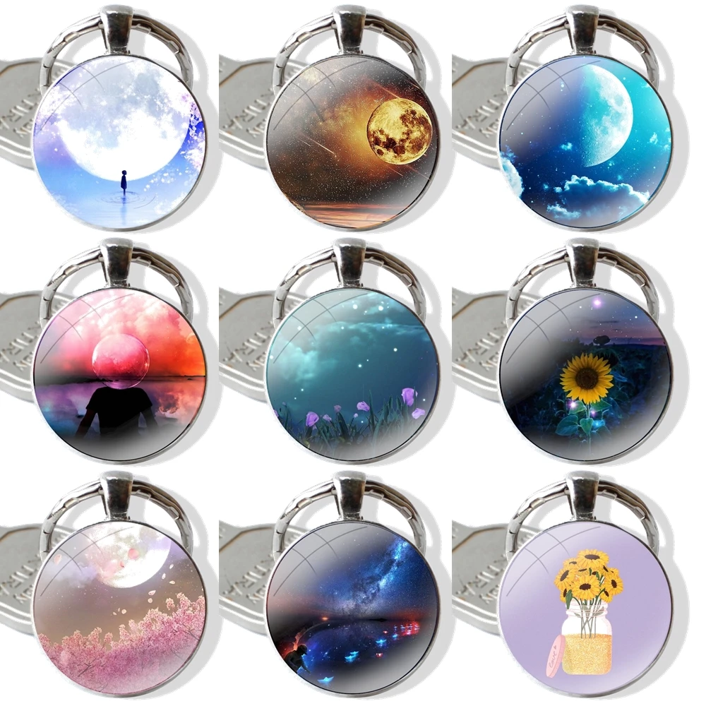 

Брелок с подвеской в виде подсолнуха, звезды, неба