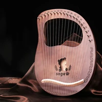 child 19 string lyre harp wood special music tool adults musical instruments mini harp authentic estrumento festival music gifts
