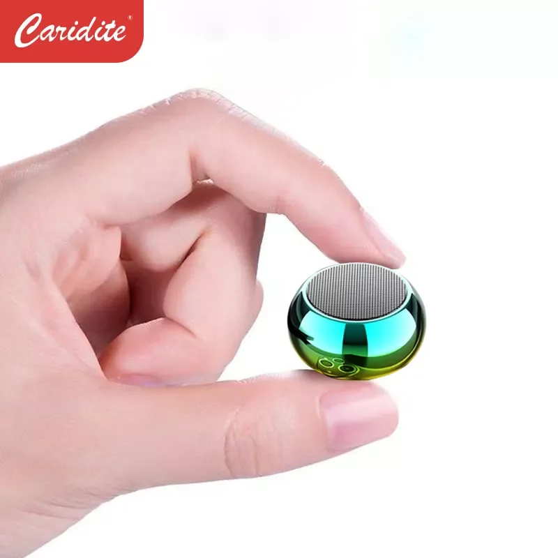 

2023New Caridite 2022 Popular Tws Super Mini Multi-Function Outdoor Sports Portable Round Small Steel Cannon Wireless Bt Speaker
