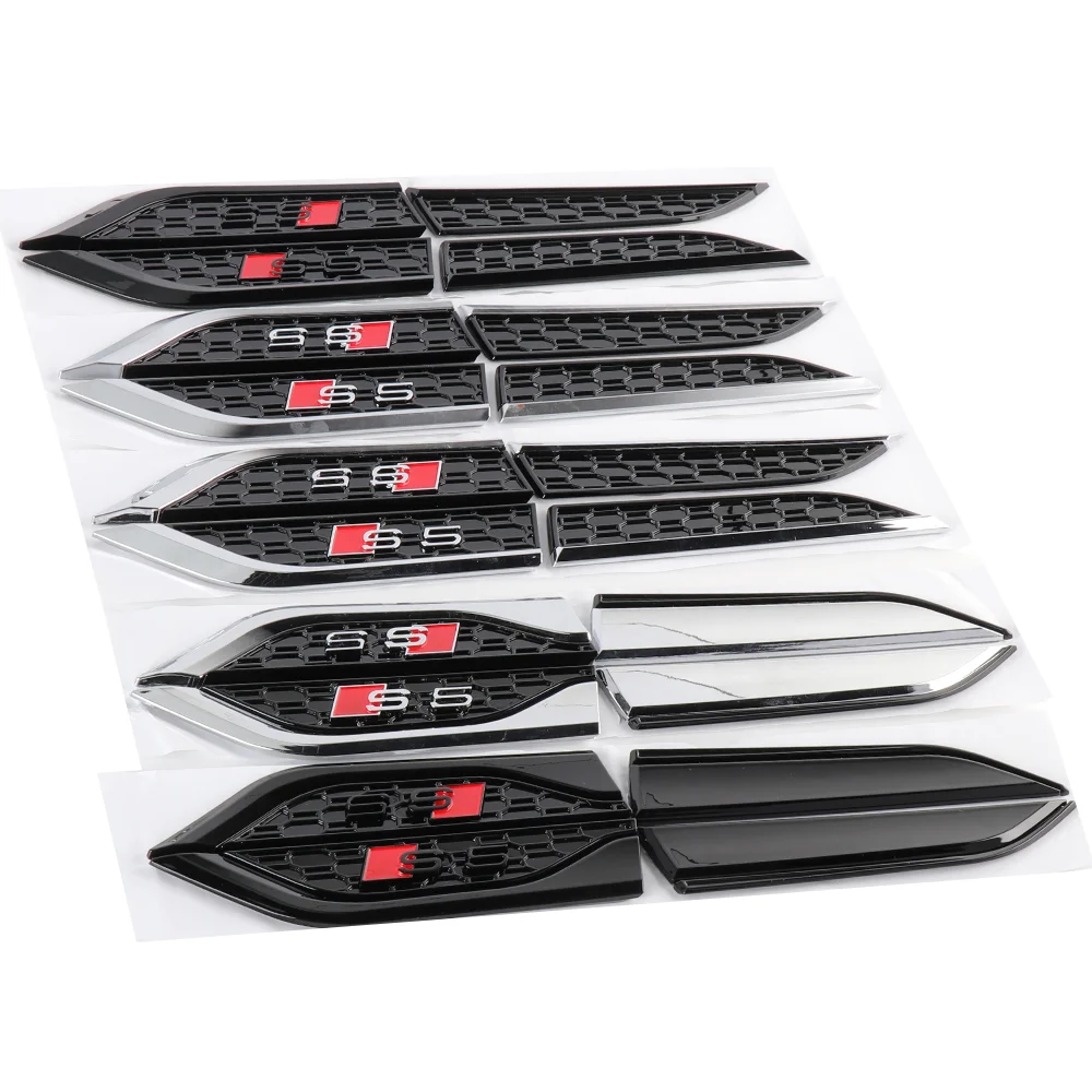 2 шт. ABS RS5 S5 SLINE ABT значок автомобиля на крыло боковое эмблема наклейка для AUDI A4 A5 A6 A7