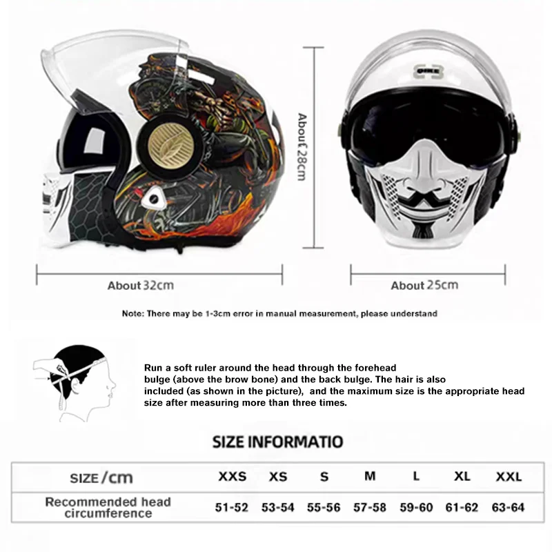 Motorcycle Vintage Helmet Black Warrior Combination Helmet Full Helmet Half Helmet Cruising Helmet Motorcross Give Gift Handsome enlarge