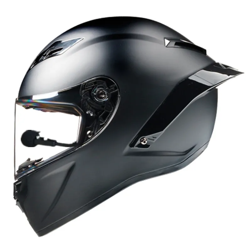 Built in Bluetooth Helmet Full Face Motorcycle Motocross Racing With Rainbow Visor Helmet Casco De Moto Capacete DOT CE