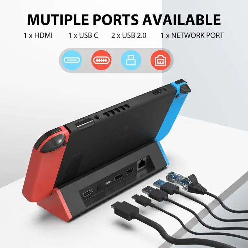 

SIWIQU TV Docking Station for Nintendo Switch / Switch OLED,Switch Dock Station Replacement with 4K HD Adapter /Type C/USB Port