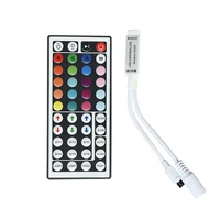 mini 44keys rgb led ir remote controller with receiver dimmer 5v 24v for 5050 3528 strip fairy light lighting accessories