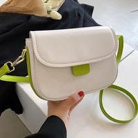 2022 new trendy summer texture messenger bag fashion ladies all match shoulder bag hit color saddle bag popular small bag women