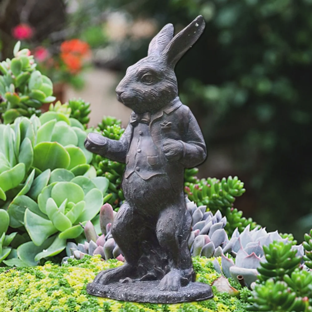 

Alice In Wonderland Garden Decorations Fairy Resin Alice White Rabbit Mad Hatter Cheshire Cat Figurine Garden Statue For Yard