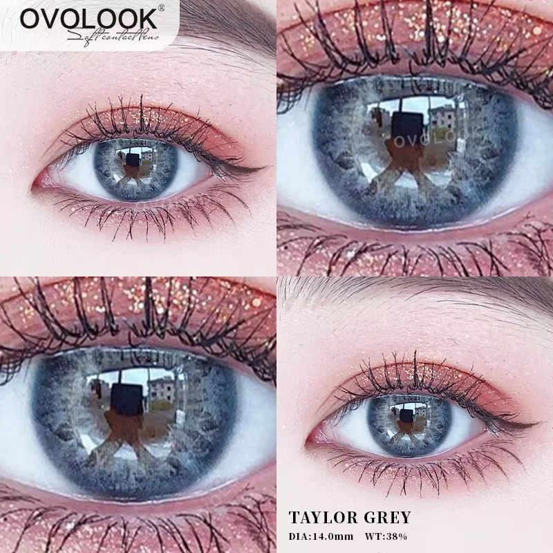 Фото OVOLOOK-2 шт./пара цветные контактные линзы RussianGirl Taylor для глаз, косметические контакты, натуральные линзы цвета глаз, ежегодные (диаметр: 14 мм) №4
