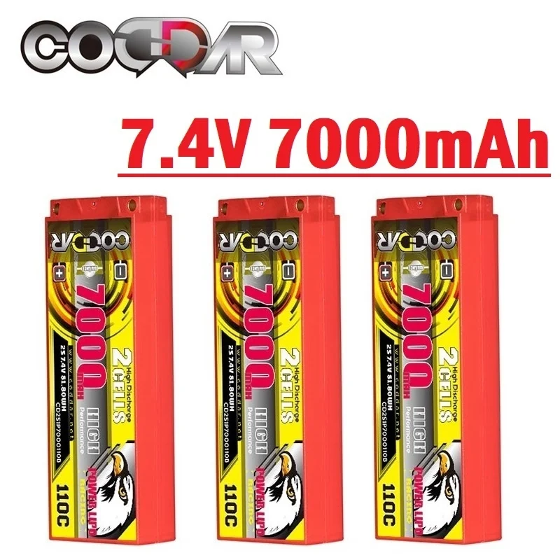 

7.4v 7000mAh LiPo Battery For Helicopter Boat Drones Spare Parts for Drift Flat Run Climbing RC Car 7.4V rechargeable battery