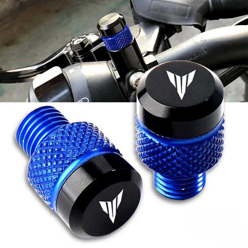 

1 Pair Motorcycle Accessories CNC Aluminum Mirror Hole Plugs Screws Bolts for Yamaha MT07 MT09 MT10 Cafe Racer Modified Parts