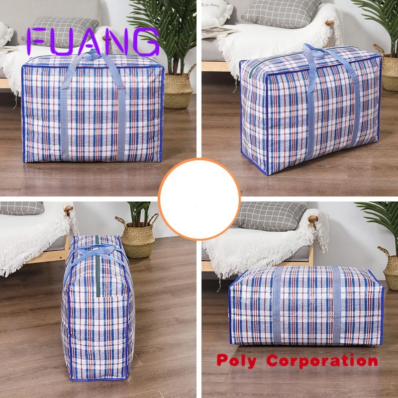 Оптовая продажа с фабрики вместительные пластиковые пакеты для хранения тканые