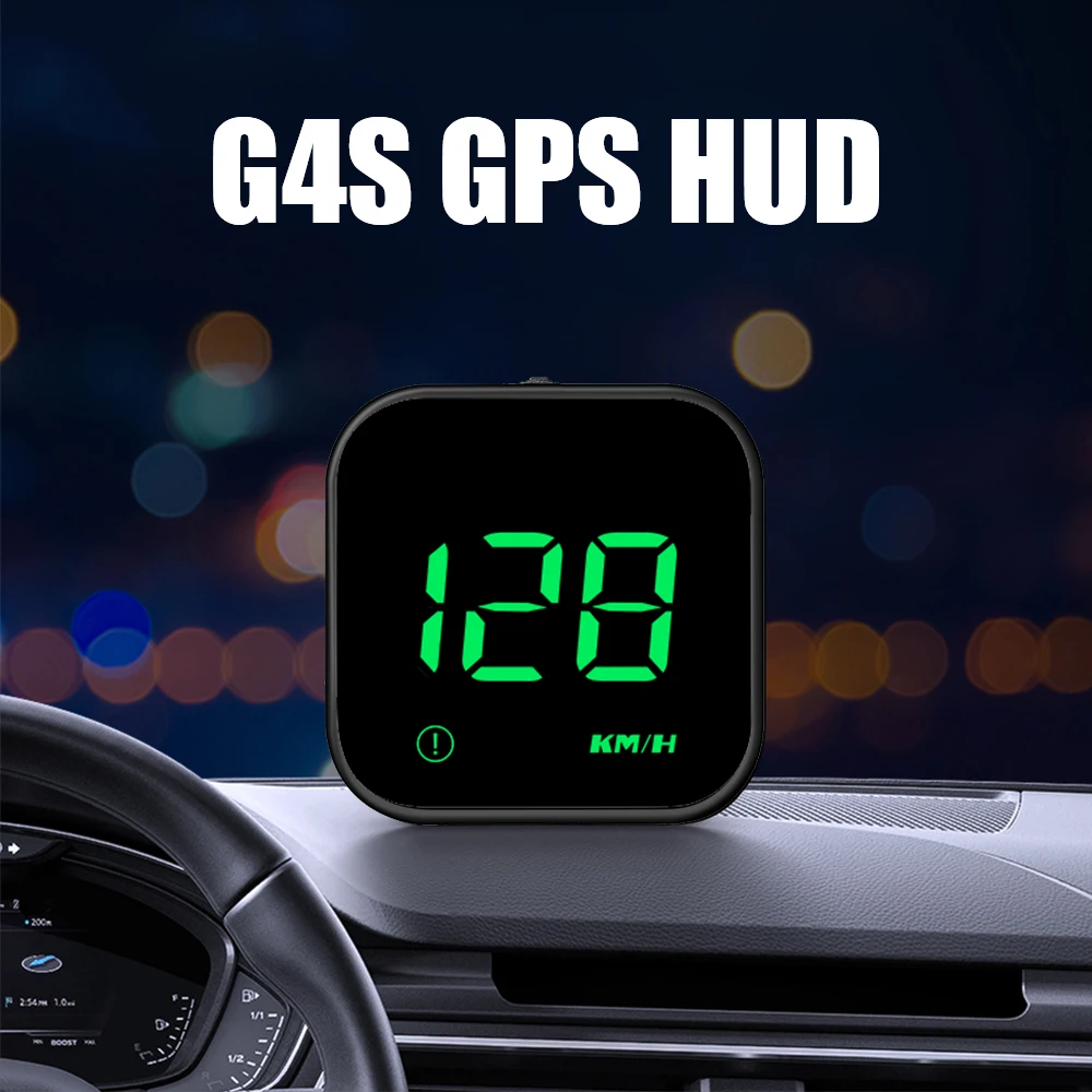 

G4S GPS HUD Car Head Up Display Holder 2.5 Inch Screen Stand LED Clock Compass Speedometer KMH Overspeed Alarm On Board Computer