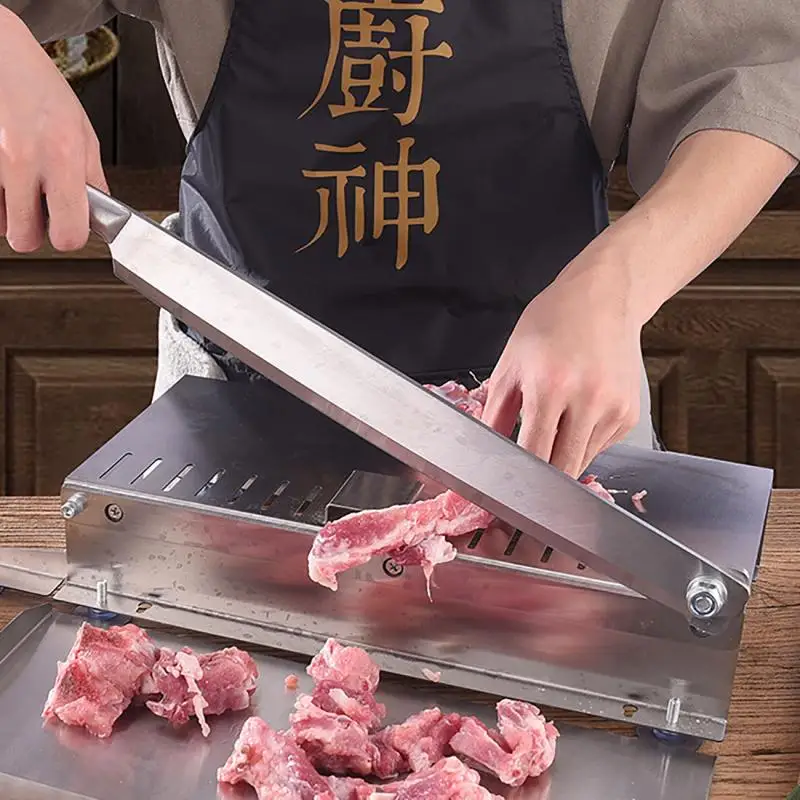 Фото Мясорезка из нержавеющей стали для нарезки мяса и костей, машина для измельчения костей ягненка, курицы, утки, рыбы, ребер №2