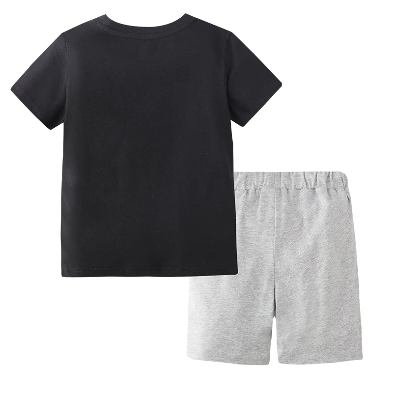 2022 New Boys Set Cartoon Summer Cotton Kids T-shirt& Shorts Clothing Outfits Children Suit Clothes Dinosaur Fashion 2-8Y