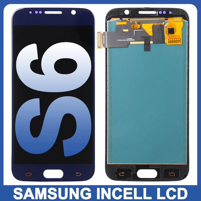 Высококачественный ЖК-дисплей 5,1 дюйма для Samsung Galaxy S6 G920F G920S G920A, сменный сенсорный экран, дигитайзер в сборе