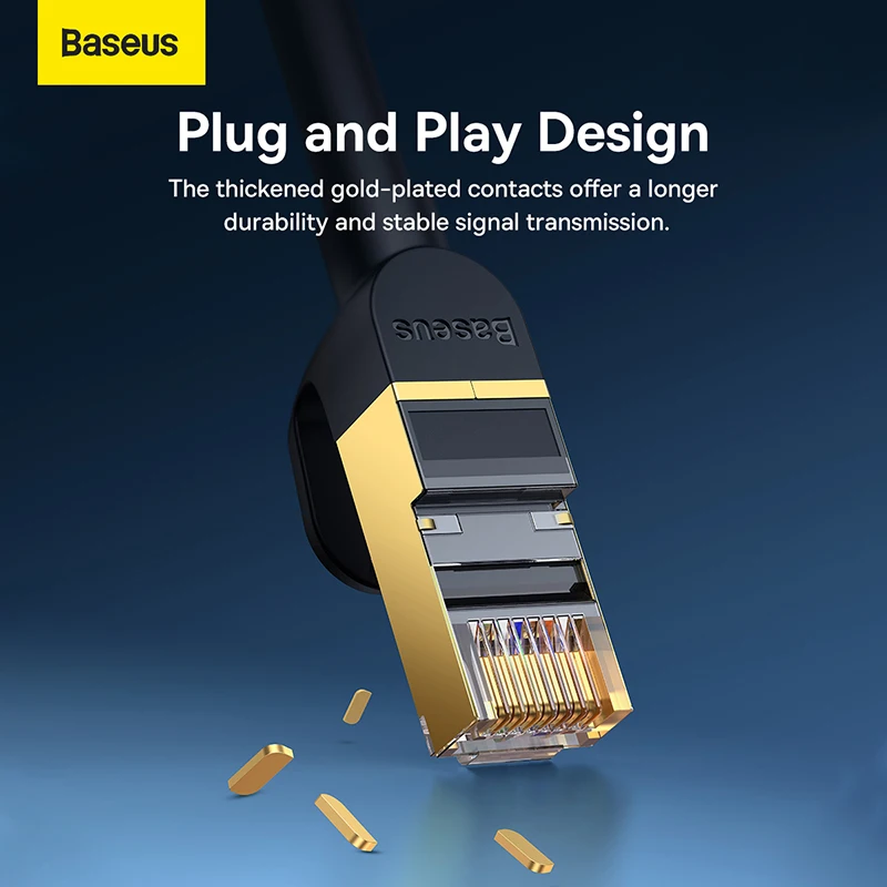 Ethernet-кабель Baseus Cat 7 10 Гбит/с высокоскоростной круглый RJ45 Cat7 кабель для
