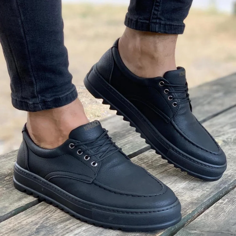 Knack Casual Male Shoes T12 Black (Black Base) Street Fashion New Season Cool Comfortable Style