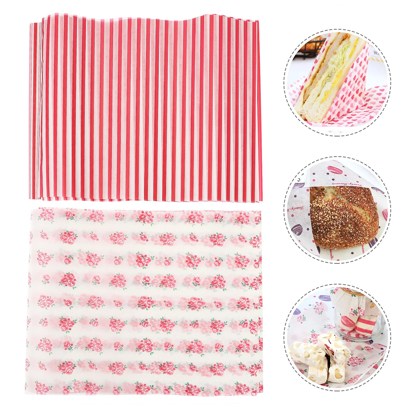 

Paper Wax Baking Parchment Bread Packing Sheets Sheet Wrap Dessert Pan Packaging Liners Patty Roll Gift Wrapping