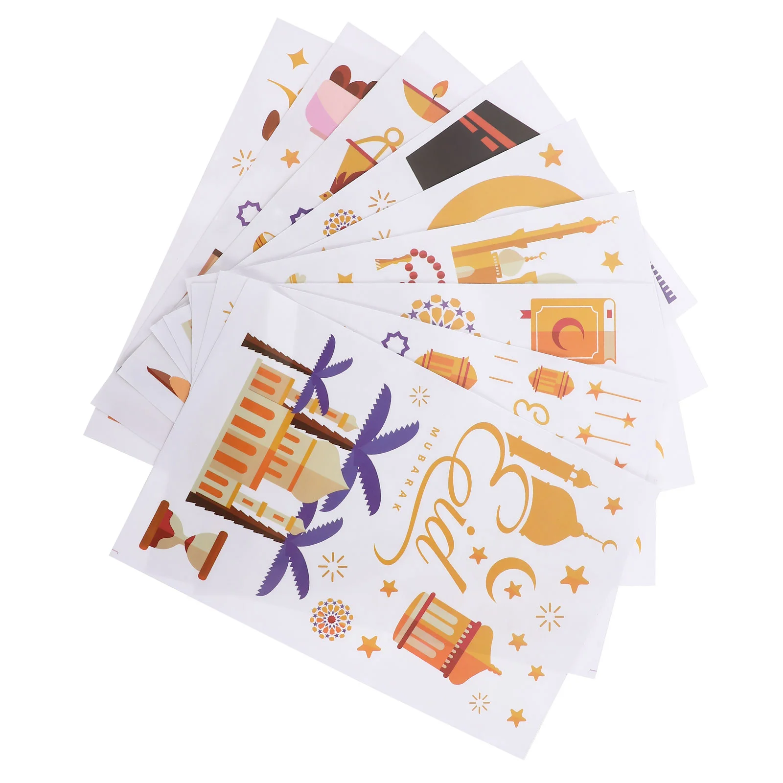 

Eid Ramadan Window Wall Decal Moon Stickers Sticker Muslim Decor Static Lantern Star Decorative Mubarak Islamic Decals Clings