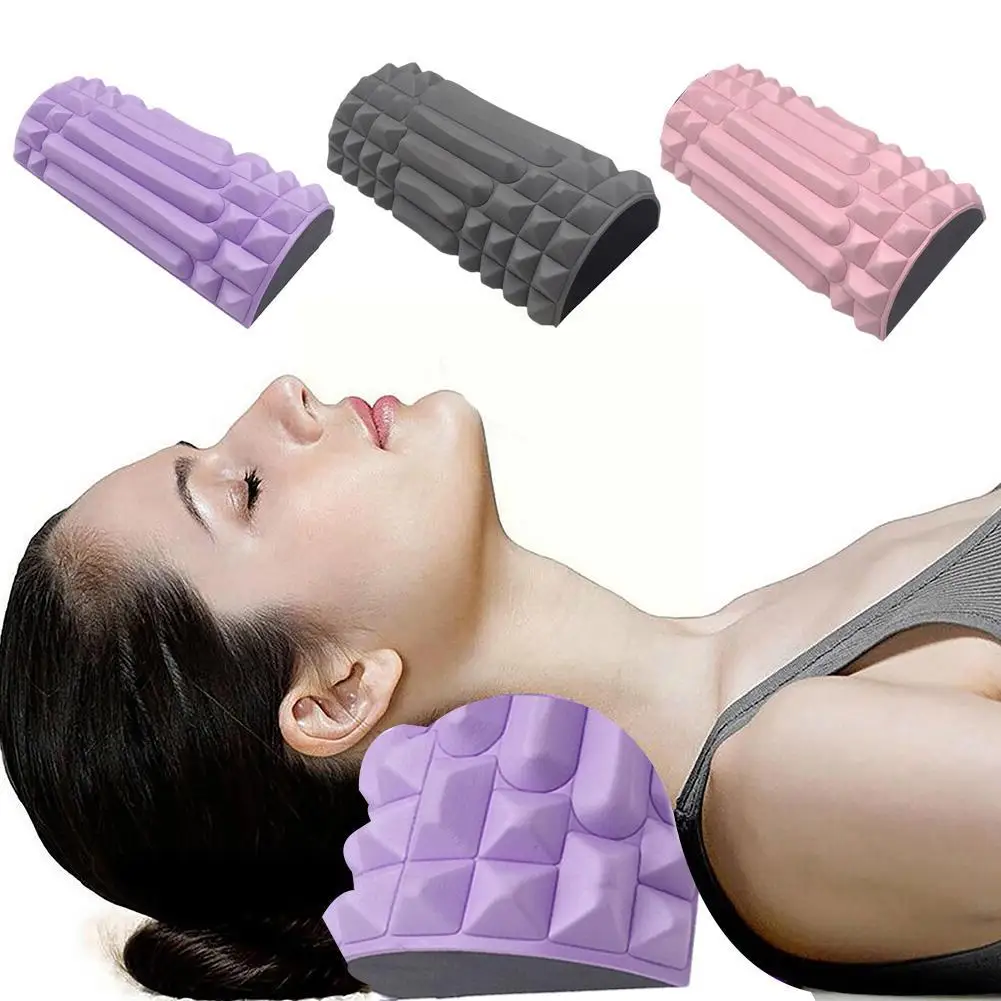 

Neck Massage Pillow Cervical Chiropractic Traction Device Pillow For Pain Relief Yoga Exercise Therapy Massage Solid Color E7Z3