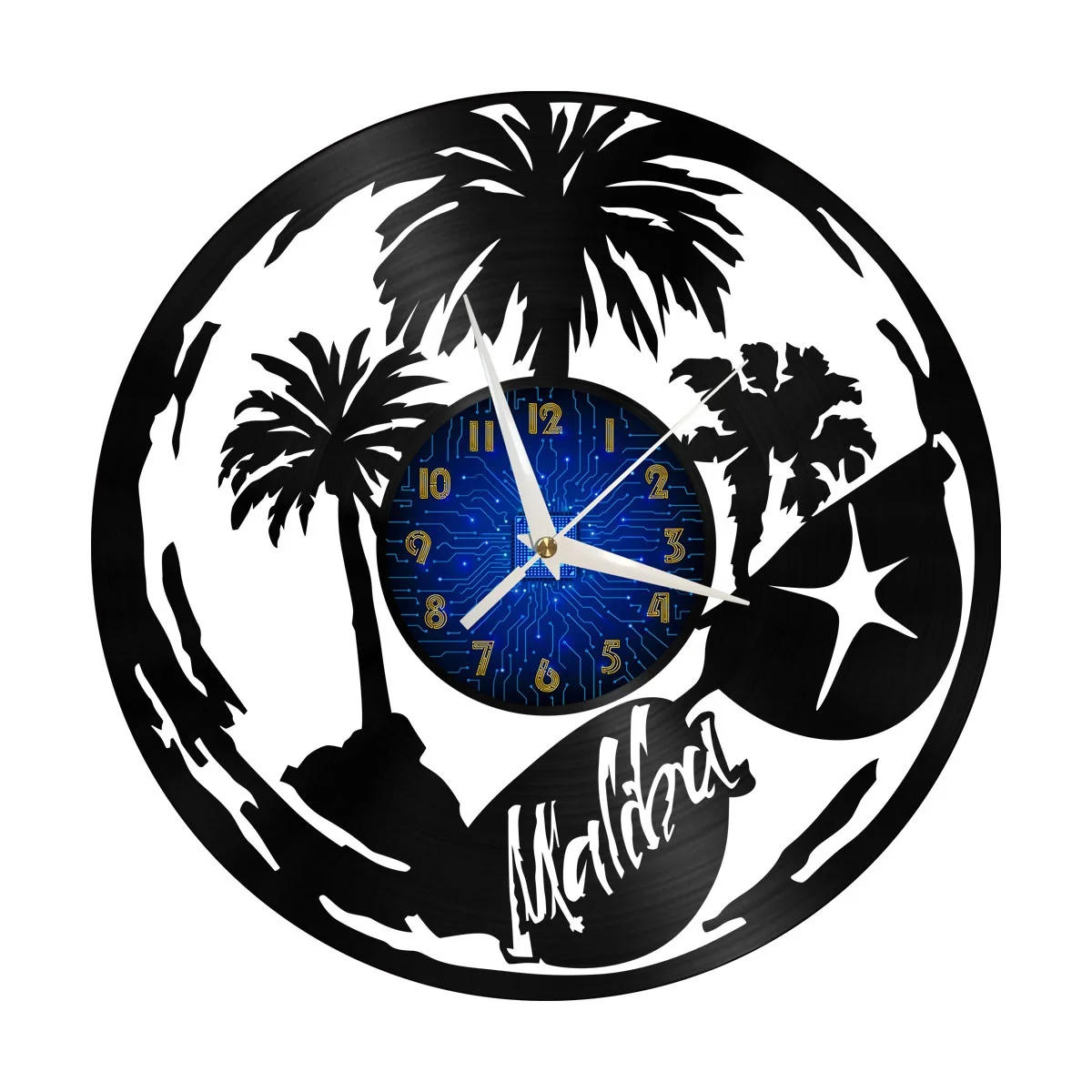 

Maldra Style Vinyl Wall Clock, Vinyl Record Clock Wall Art Silent & Non-ticking
