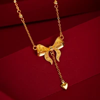 trendy 18k gold leaf pendannecklacet for women luxury wedding party gifts wholesale
