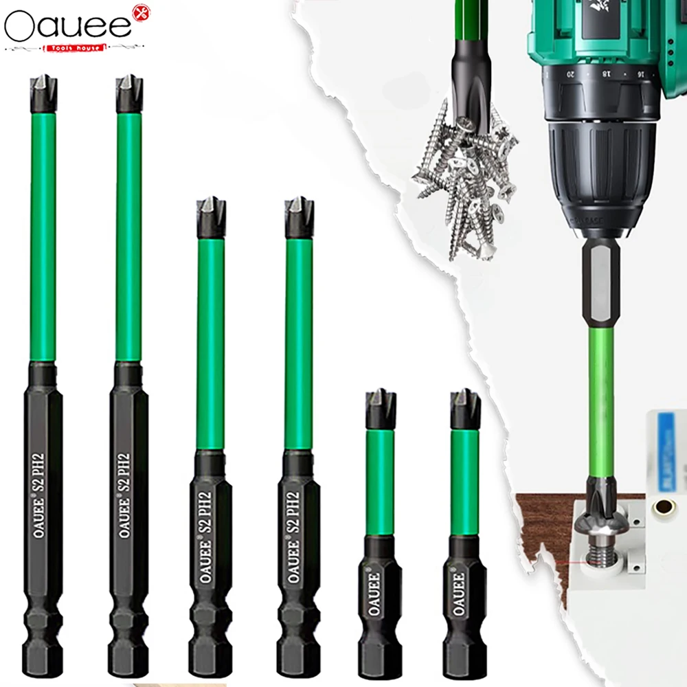 

2/3pcs Magnetic Electrician Special Cross Screwdriver Bit Nutdrivers FPH2 for Socket Switch Electrician Power Tool 65/110/150mm