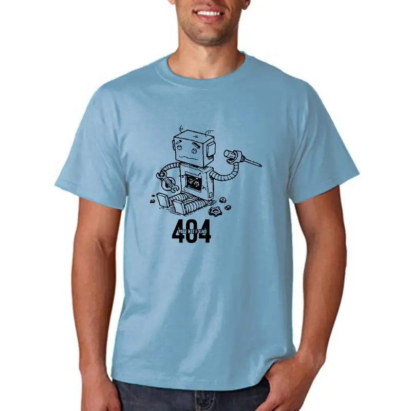 

100% cotton short sleeve casual cool men T shirt summer loose 404 problem men tshirt o-neck t-shirt tee shirt IN0301