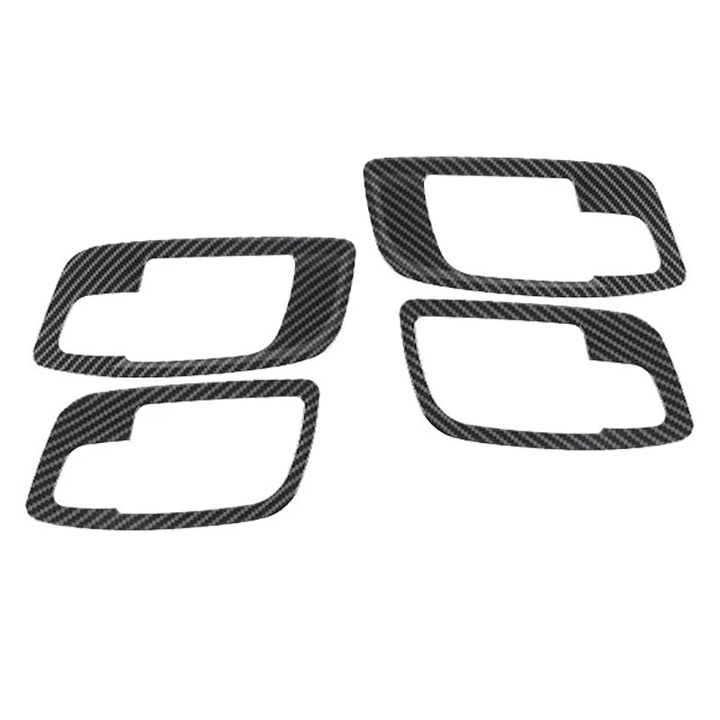

4 шт., накладки на переднюю и заднюю ручки автомобиля из углеродного волокна