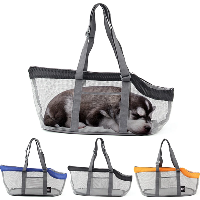 

Breathable Single Shoulder Bag for Pet Dog Outdoor Walking Carrier Kitten Puppy Travel Mesh Surface Carrying Bags for Dogs Cats